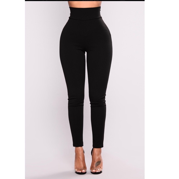 Black high waisted pants - Picture 1 of 8